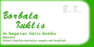 borbala kuklis business card